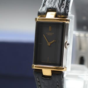 Seiko Lassale Black Dial Quartz Womens Watch 1f20-6e00 Vtg 1995