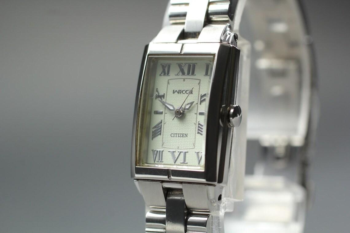 Citizen wicca 5431-s012384 ladies watch vintage new batt near mint from japan/ retro wristwatch classic style timepiece gift, photo 3 sur 5
