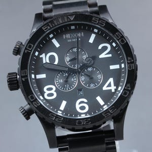 Nixon the 51-30 chrono "simplify" black chronograph mens watch vtg near mint image 2