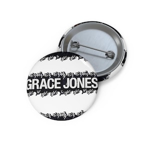 Grace Jones Pin Buttons | Unique Gifts, Accessories, Party Favors, Fashion Statement, Collectibles