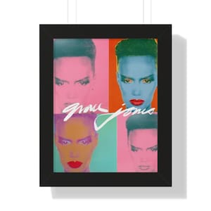 Grace Jones Framed Poster: Modern Music Wall Art