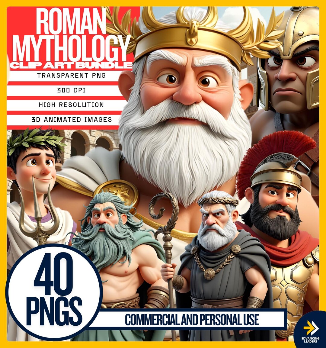Roman Mythology Clip Art Bundle | Ancient Rome 40 Characters + 10 ...