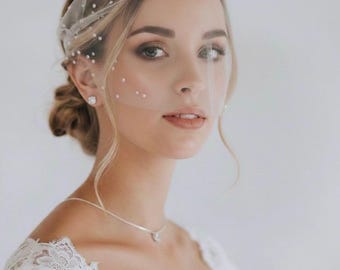 Velo a gabbia di cristallo / Velo da sposa minimalista