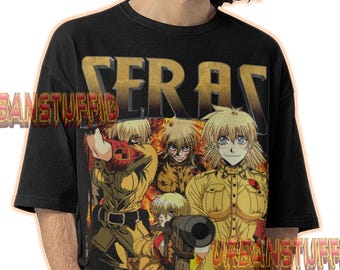 Camisa gráfica SERAS HELLSING ANIME - Seras Victoria Hellsing Ova Merch - Camiseta Hellsing Ultimate Bootleg