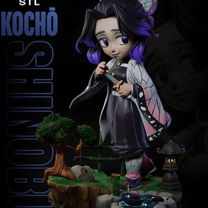 Demon Slayer Shinobu Kocho Figure | Anime STL Statue | Insect Hashira Collectible 3D Print Model | Digital Download STL File