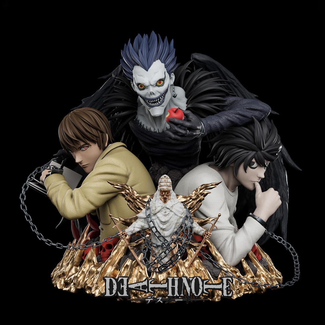 Death Note L Vs Kira Diorama | Epic Anime STL Statue | Rival Battle ...