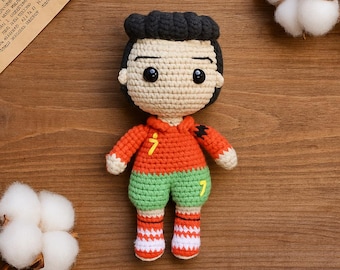 Häkelanleitung Ronaldo | Amigurumi Fußball Spieler Puppe PDF Anleitung | Fußball Häkelanleitung für Sportfans | Ronaldo Amigurumi