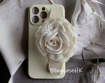 Velvet Flower Wristband | Grip Holder Stand | iPhone & Samsung Case