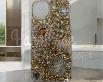 高級ラインストーン宝石 | iPhone & Samsung ケース | ハンドメイドのキラキラダイヤモンド