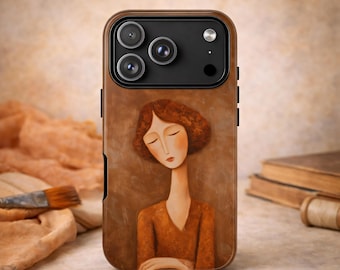 Minimalist Abstract Portrait Phone Case Modern Line Art for iPhone and Samsung