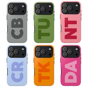 Custom Letter Phone Case, Personalized Monogram Cover, Minimalist Gift for iPhone & Samsung