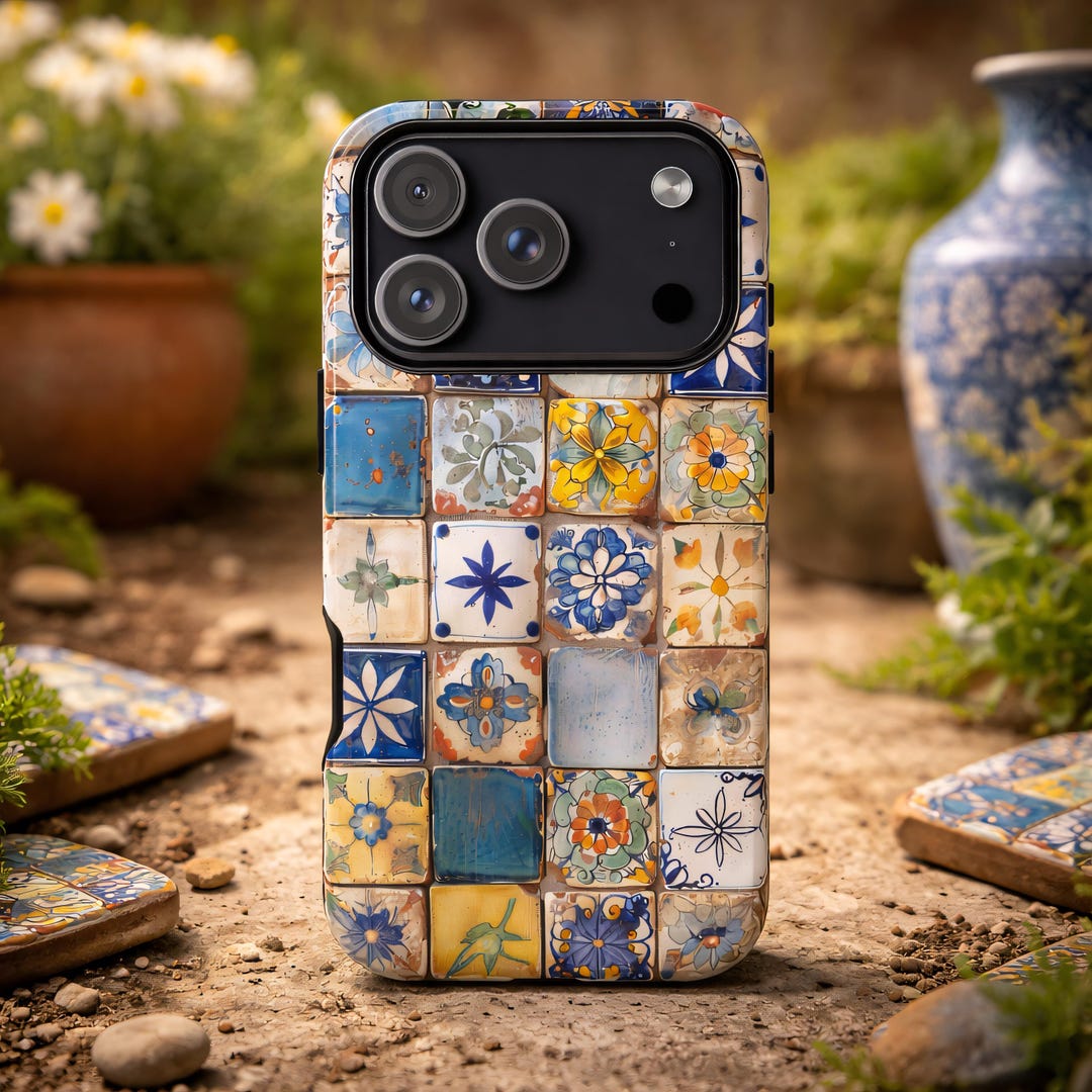Tile Phone Case Vintage Mexican Tile Phone Case Blue Talavera Art for iPhone and ...