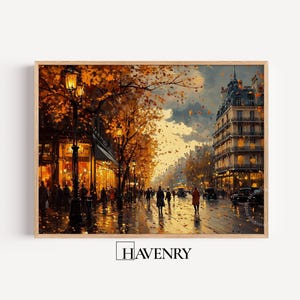 Herbstliche Stadtansicht Druck: Stimmungsvolle Straßenszene (Instant Download) 52