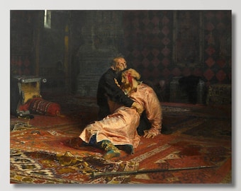 イリヤ・レーピン - イワン雷帝が息子を殺害する (1885) - 古典絵画
