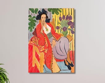 アンリ・マティス「赤いジャケットのオダリスク」キャンバスプリント