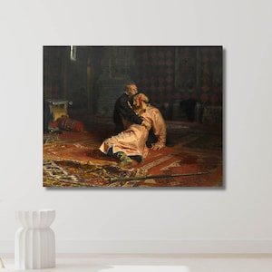 Ilya Repin: Ivan the Terrible and His Son Canvas Print