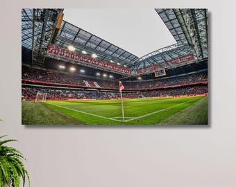 Johan Cruijff Arena Canvas Wall Art Print: Amsterdam Stadium Poster, Ready to hang