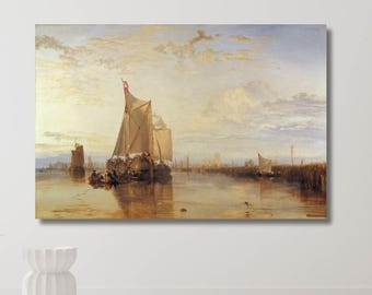 J.M.W.ターナー、湖に沈む夕日、希少画集画、新品額装付 ジョセフ・マロード・ウィリアム・ターナー：湖に沈む夕日（1840年