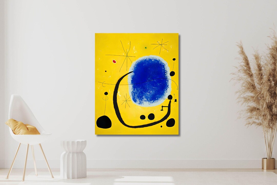 Joan Miró the Gold of the Azure Wall Art Canvas Print Home Decor Etsy