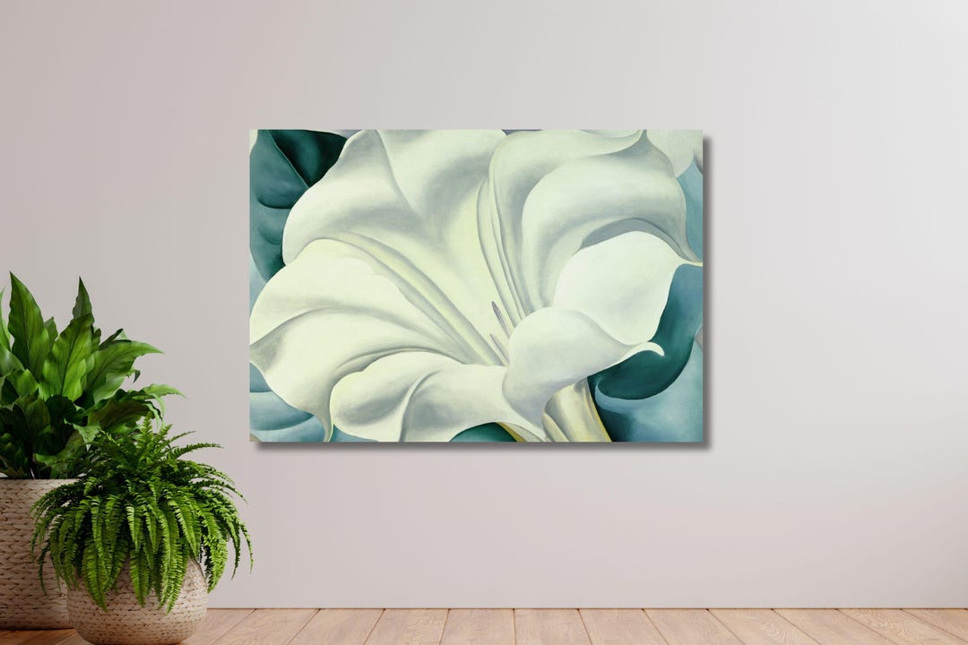 Georgia O'keeffe Flower Wall Art Canvas Print: Abstract Poster, Ready ...