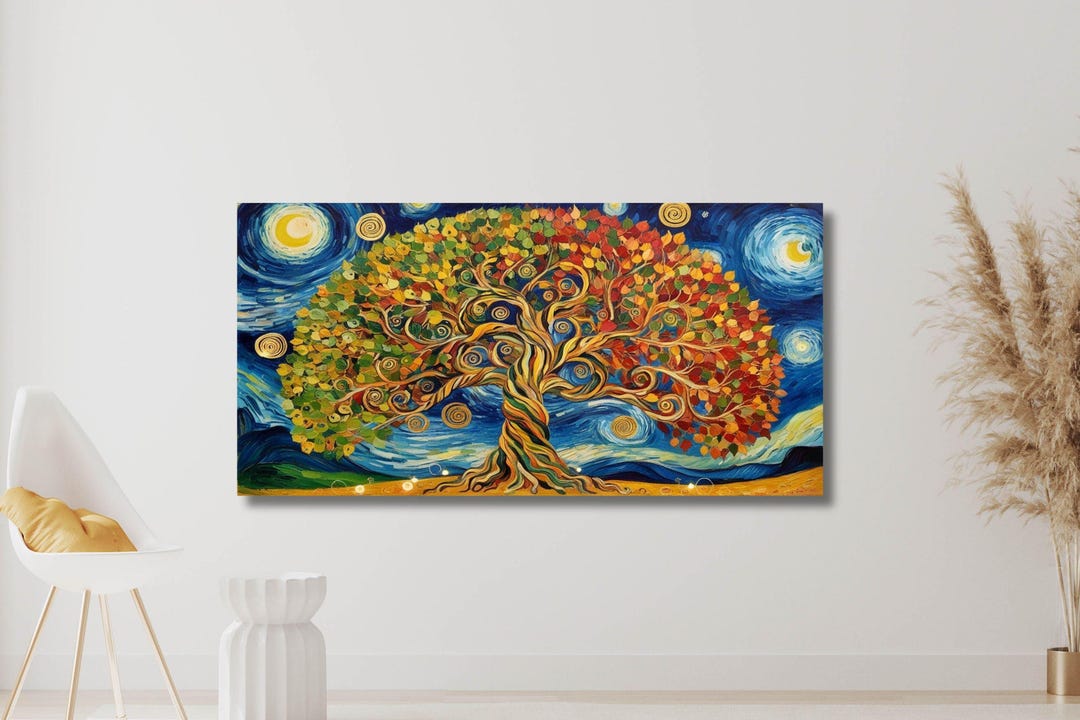 Tree of Life Canvas Wall Art Print: Yggdrasil Wall Decor - Etsy