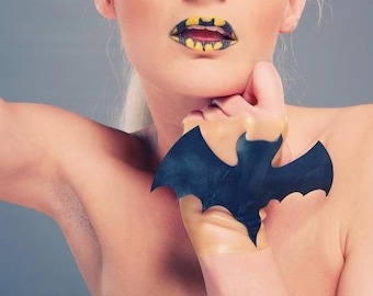 Latex Fingerless Bat Gloves