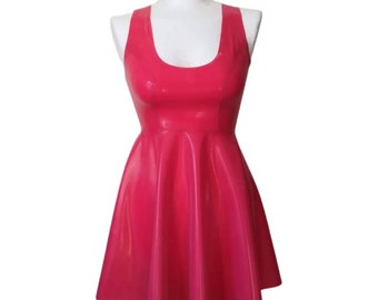 Latex Swing Dress , Sleeveless Latex Dress