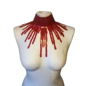 Latex Blood Dribbles Choker, Halloween  Latex Accessories,
