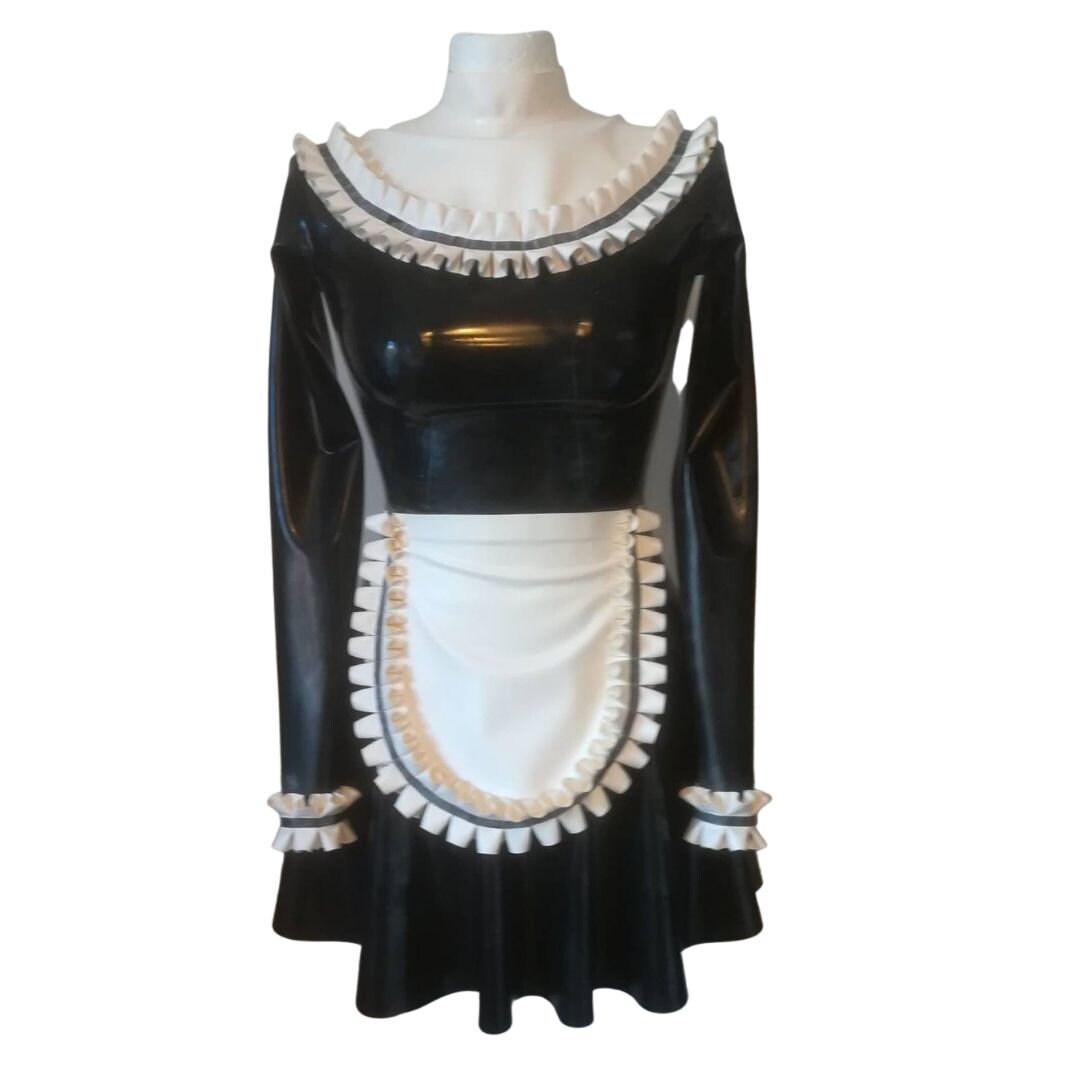 Latex Maid Dress and Frilled Apron - Etsy