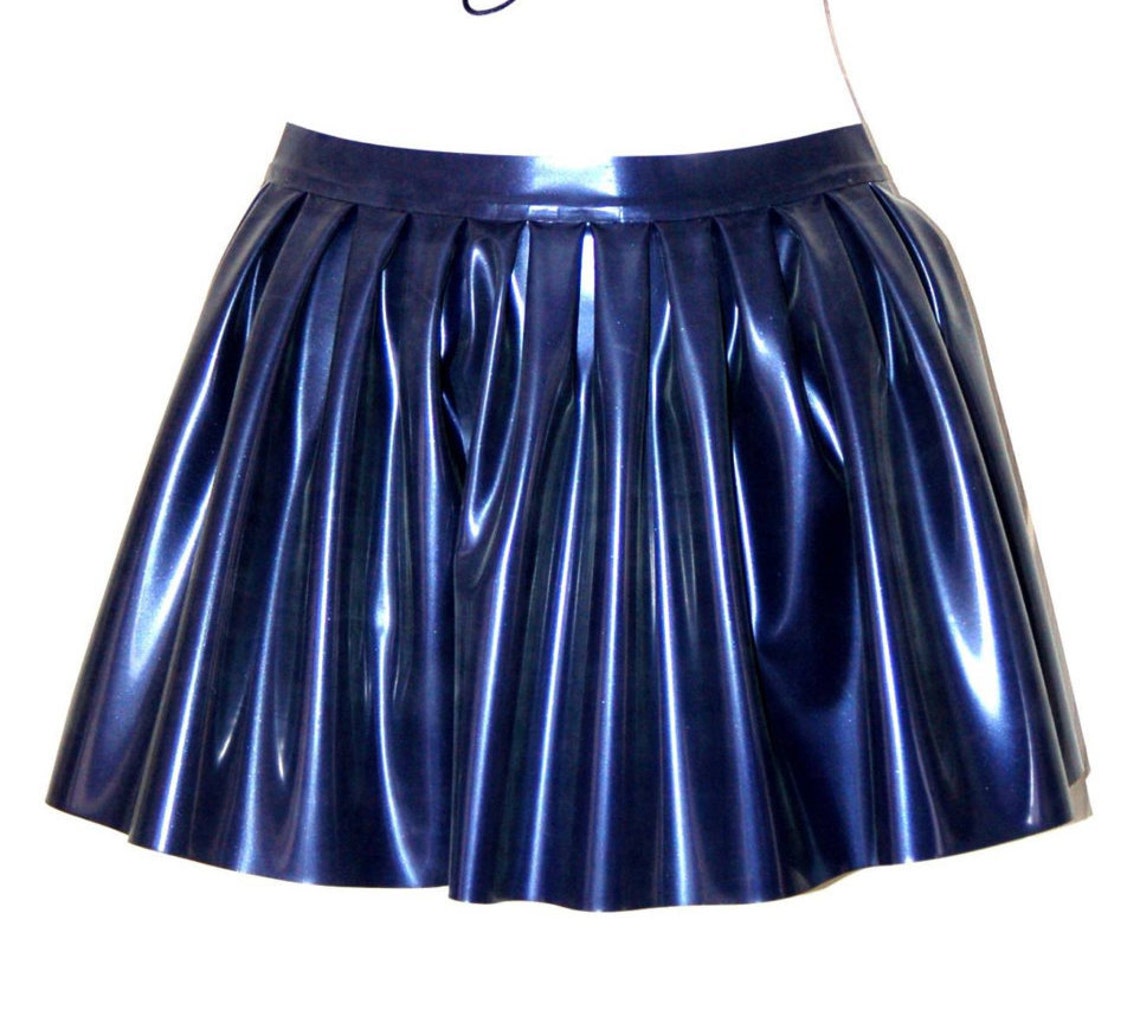 Short Pleated Latex Skirt - Etsy