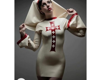 Latex Nun Dress with Veil