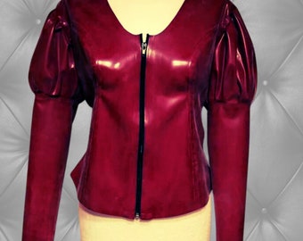 Latex Jacket with Puff Sleeves