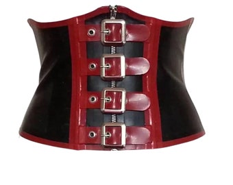 Boned Latex Buckled Waist Cincher