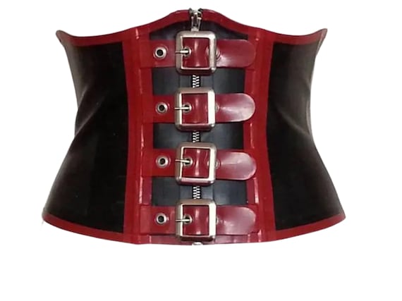 Boned Latex Buckled Waist Cincher