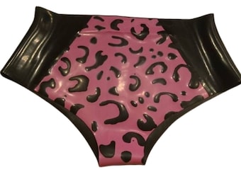 Leopard Print Latex Knickers