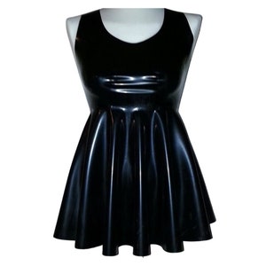 Latex Babydoll Mini Dress