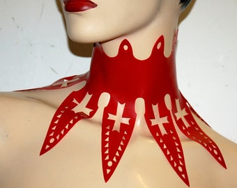 Laser Cut Latex Lace Choker