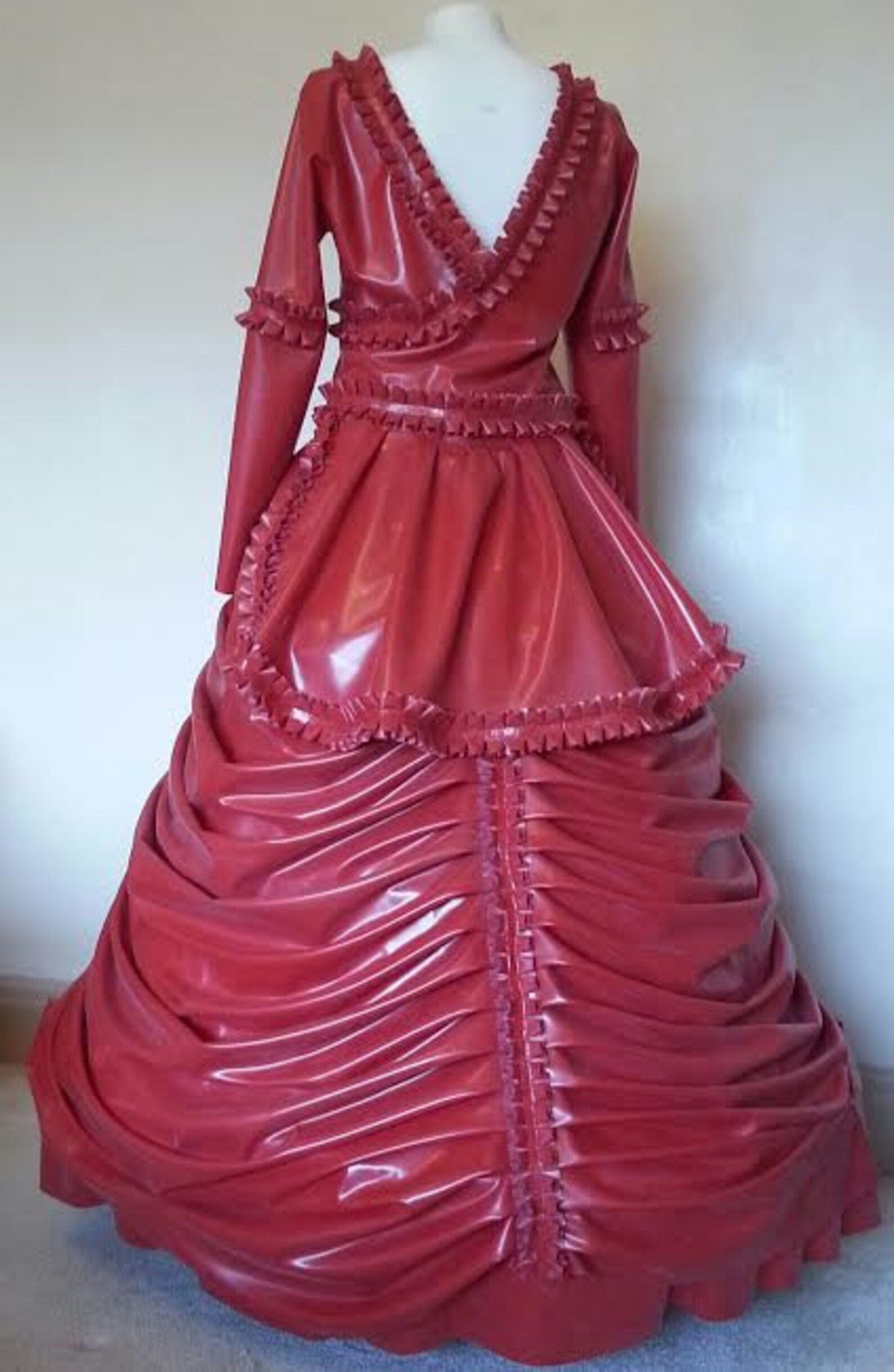 latex ball gown