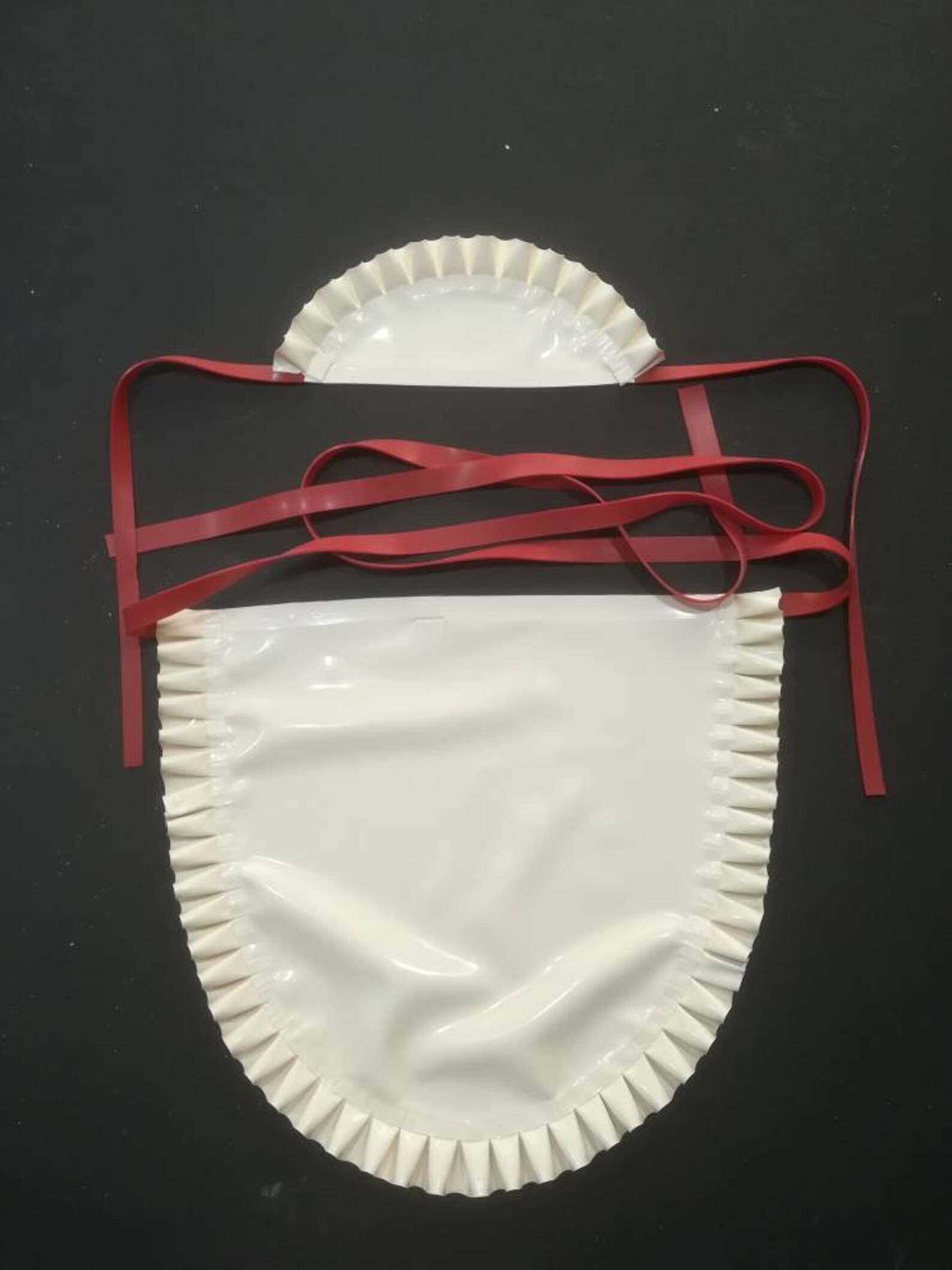 Latex Maid Apron and Cap Latex Cosplay Accessories Etsy