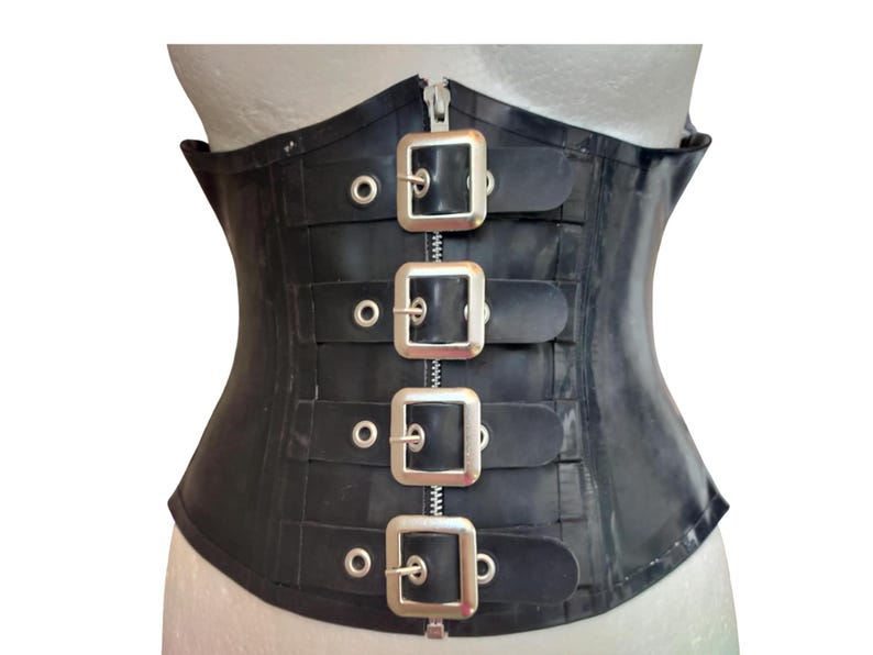 Boned Latex Buckled Waist Cincher image 2