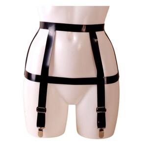 Latex Suspender Belt , Latex Body Cage Suspender Belt