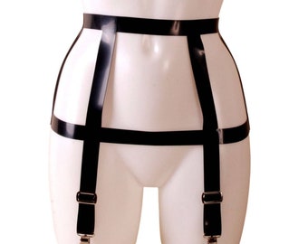 Latex Suspender Belt , Latex Body Cage Suspender Belt