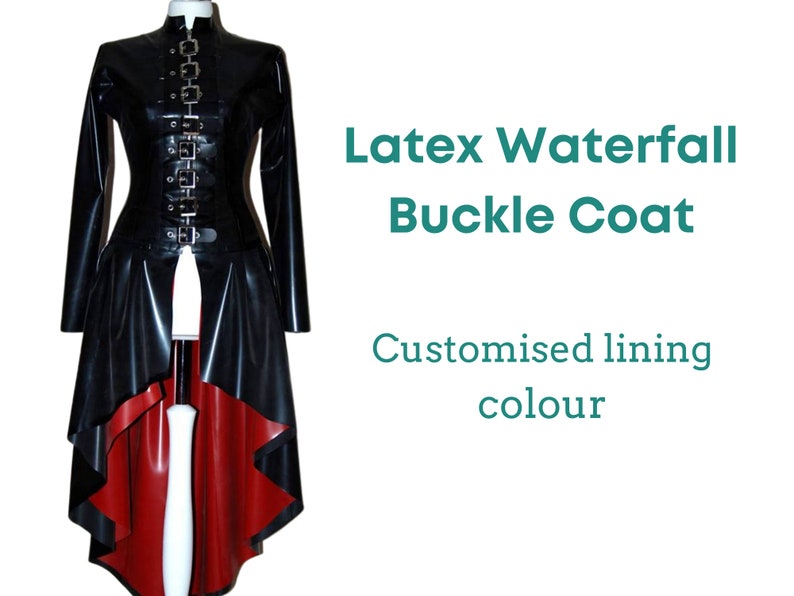 Latex gothic dominatrix coat image 4