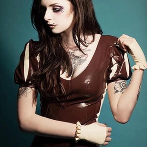 Latex Frill Trim Gloves