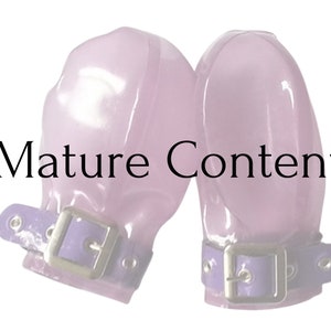 Latex Fetish Ball Mitt Gloves