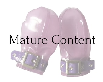 Latex Fetish Ball Mitt Gloves