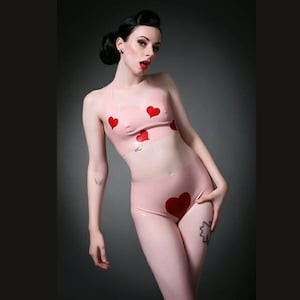 Two Piece Latex Hearts Set