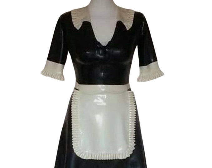 Latex French Maid Costume - Etsy