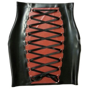 Hoch taillierter Latex Korsett