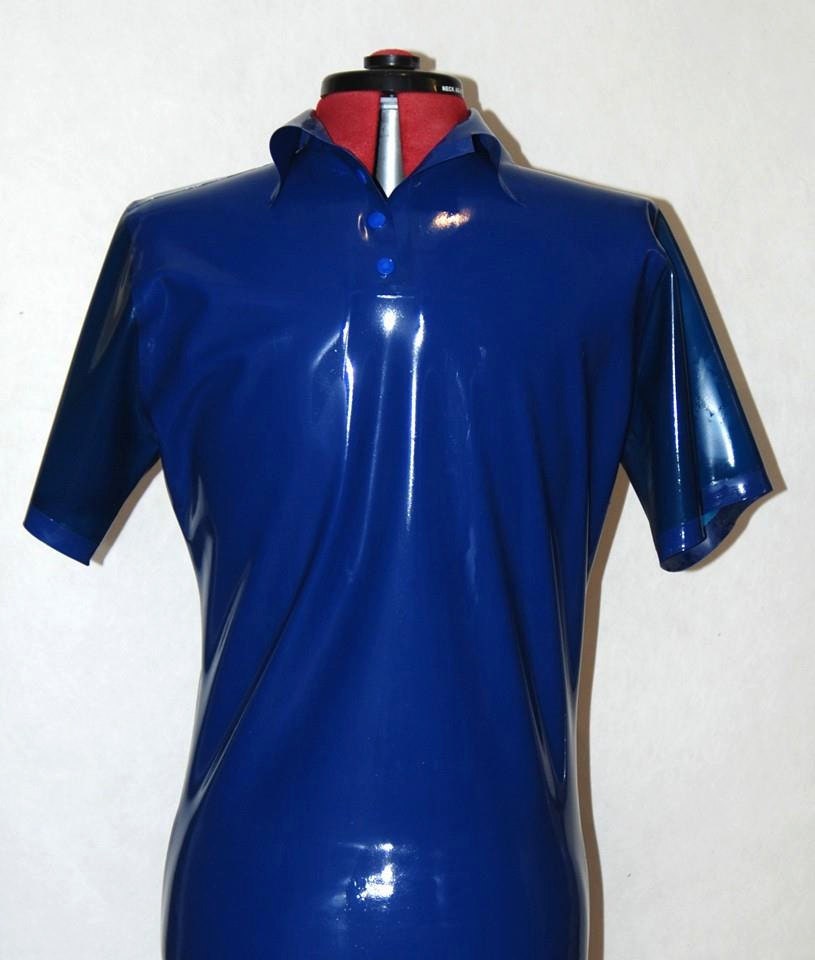 Image of Mens Latex Polo Shirt